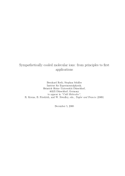 Sympathetically cooled molecular ions