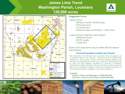James Lime Trend Washington Parish, Louisiana 120,000 acres