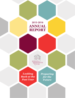 2015-2016 Annual Report - League of Minnesota Cities