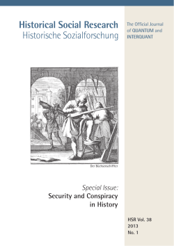Historical Social Research Historische Sozialforschung