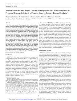 Inactivation of the DNA Repair Gene O6-Methylguanine
