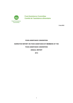food assistance convention narrative report on food assistance by
