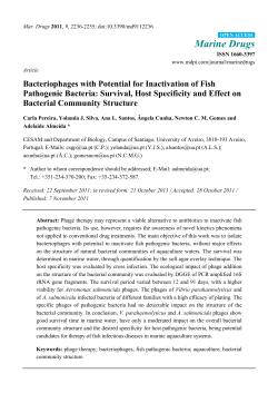 Bacteriophages with Potential for Inactivation of Fish Pathogenic
