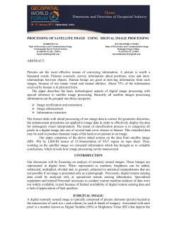 PROCESSING OF SATELLITE IMAGE USING DIGITAL IMAGE PROCESSING