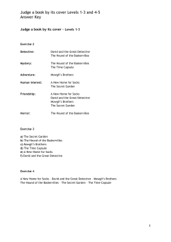 Judge a book by its cover Levels 1-3 and 4-5 Answer Key