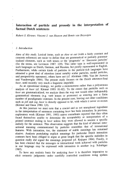 Interaction of particle and prosody in the Interpretation of factual