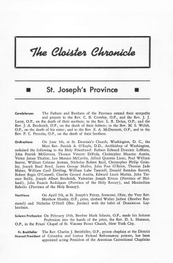 Cloister Chronicle - Dominicana Vol. 44 No. 2