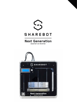 Sharebot NG user handbook