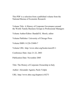 The History of Corporate Ownership in Italy