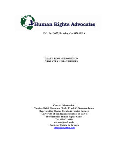 Death Row Phenomenon - Human Rights Advocates