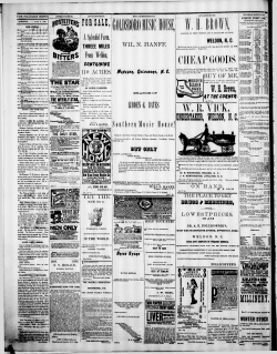 M iW UIILIIEBT. - North Carolina Newspapers