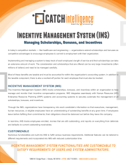 Incentive Management System (IMS)