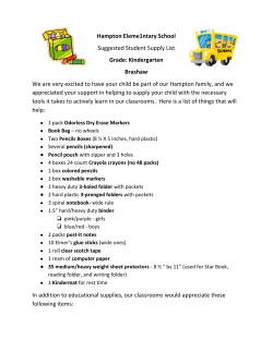 Kindergarten-Brashaw - Hampton Elementary School