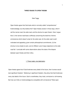 Three Roads to Open Theism