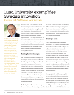 Lund University exemplifies Swedish innovation