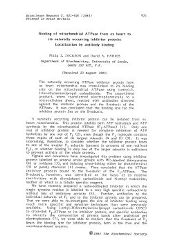 Binding of mitochondrial ATPase from ox heart to its naturally