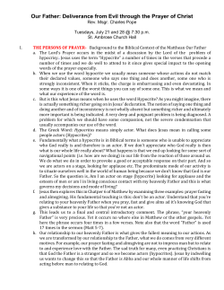 Part One Handout - Institute of Catholic Culture
