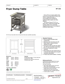 Fryer Dump Table