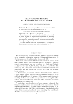 Mean-Variance Hedging with Random Volatility