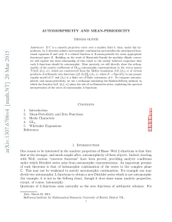 Automorphicity and Mean