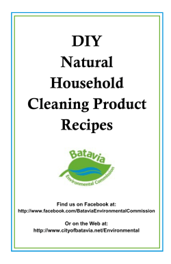 DIY Natural Household Cleaning Product Recipes
