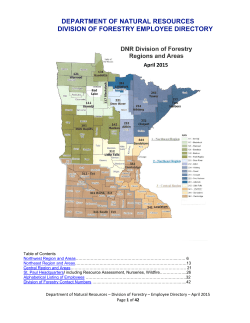 department of natural resources division of forestry employee directory