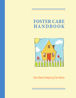 foster care handbook - Newfoundland and Labrador Foster Families
