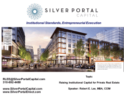 Raising Institutional Capital for Private Real Estate