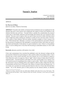 ARTICLE For The Love Of Boys John M. Carvalho, Villanova