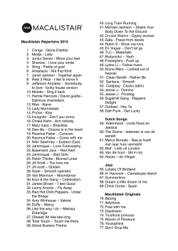 MacAlistair Repertoire 2015 1. Conga