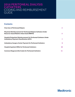 2016 peritoneal dialysis catheters coding and