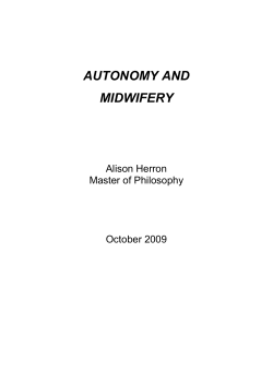 AUTONOMY AND MIDWIFERY