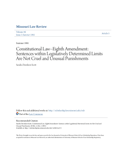 Constitutional Law--Eighth Amendment: Sentences within
