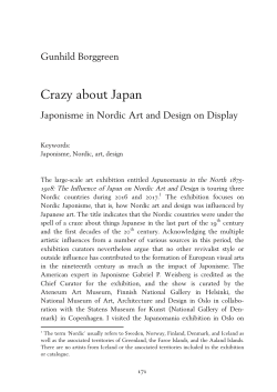 Crazy about Japan: Japonisme in Nordic Art and Design on Display