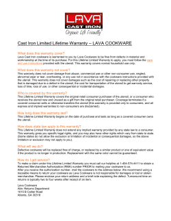Cast Iron Limited Lifetime Warranty &ndash; LAVA COOKWARE