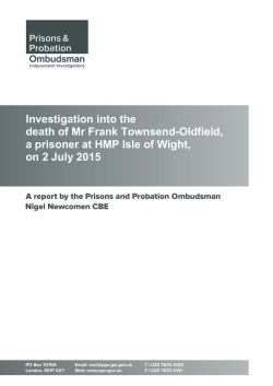 Investigation into the death of Mr Frank Townsend