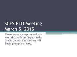 SCES PTO Meeting March 5, 2015