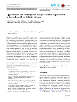 Opportunities and challenges for mangrove carbon sequestration in