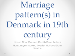 Marriage pattern in Denmark in 19th century