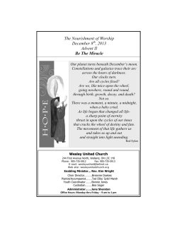 December 8th Worship - Wesley United Church | Welland ON