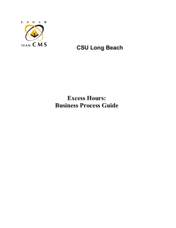 Excess Hours - California State University, Long Beach