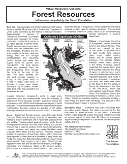 Forest Resources - California Foundation for Agriculture in the