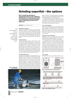 Grinding superflat &ndash; the options