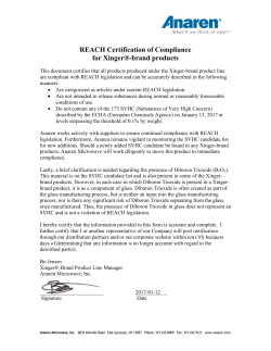 REACH Certificate