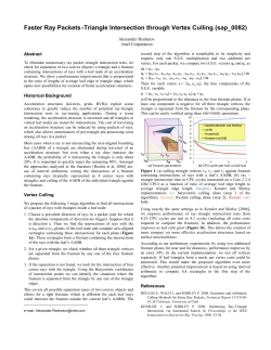 Faster Ray Packets-Triangle Intersection through Vertex Culling