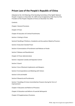 Prison Law of the People`s [...] - ICC