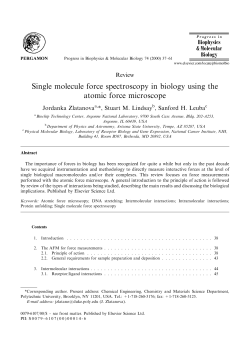 Single molecule force spectroscopy in biology using the atomic force