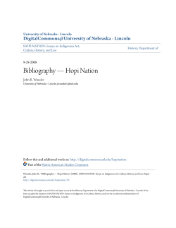 Bibliography â•fl Hopi Nation - DigitalCommons@University of
