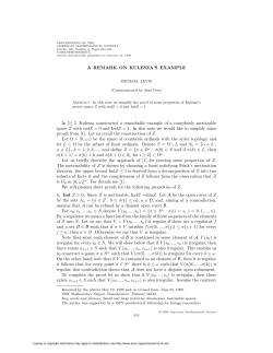 A REMARK ON KULESZA`S EXAMPLE In [1]