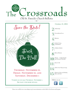 Save the Date! - Old St. Patrick`s Church